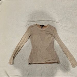 Tan BCBGMAXAZRIA long sleeve